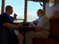 Dad and Alex on Zillertalbahn