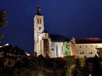 St. James’ Church at night
