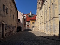 Street with view to castle