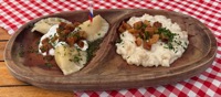 Slovak Pub’s 3 bryndza pierogi with bacon and dill and potato dumplings with cheese and bacon