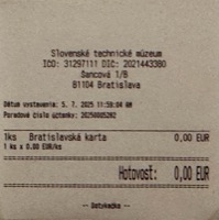 Receipt for €0