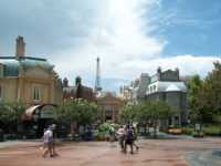 French buildings with Eiffel Tower in background